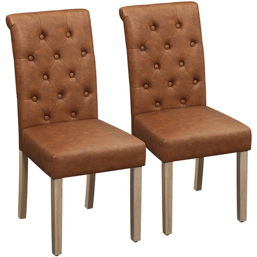 Faux Leather Parsons Dining Chairs