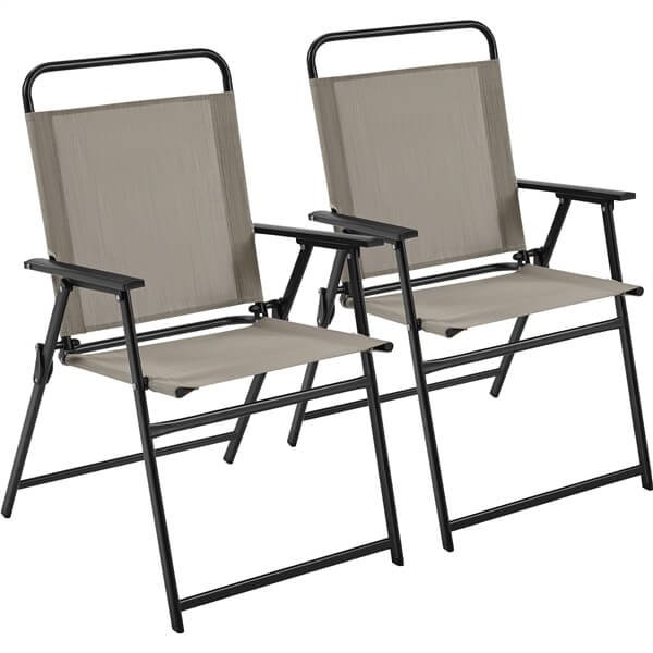 Yaheetech Outdoor Patio Chairs Folding Patio Chairs Set of 2