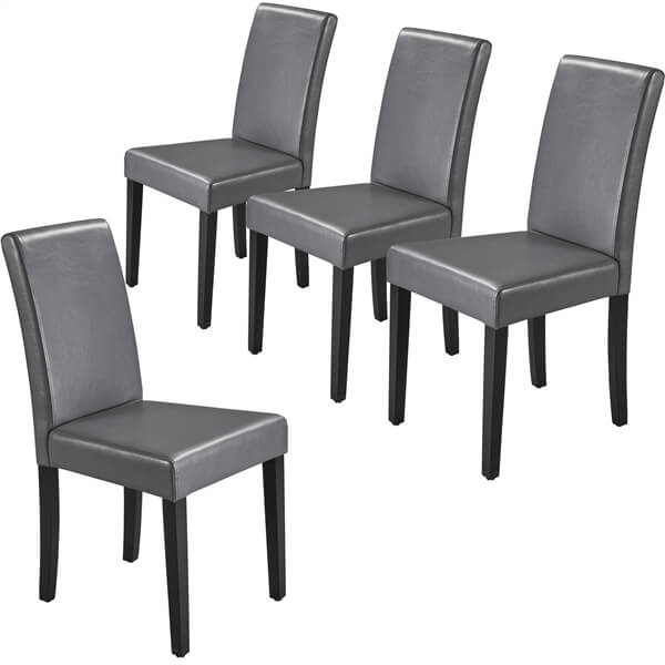 Yaheetech Set of 4 Dining Chairs Faux Leather High Back Kitchen Yaheetech Set of 4 Dining Chairs Faux Leather High Back Kitchen
