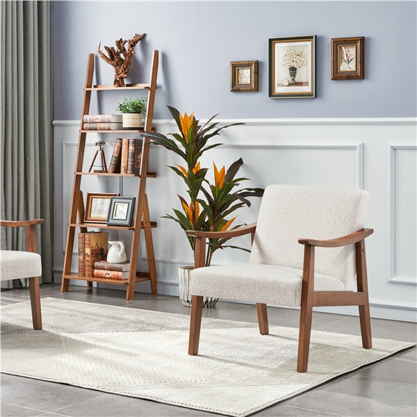ハイチェア　アジアテイスト Yaheetech Mid-Century Modern Armchair with Solid Wood Legs