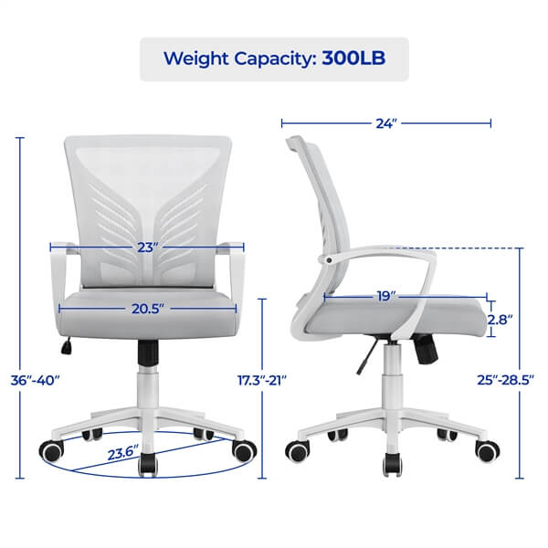 Yaheetech 2pcs Mesh Office Chairs