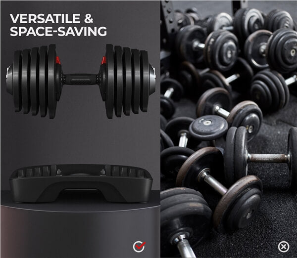 adjustable 90 lb dumbbells