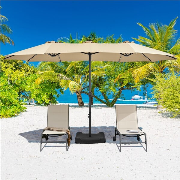 job lot patio umbrellas Yaheetech Double-Sided Rectangle Outdoor Market Umbrellas — yaheetech.shop