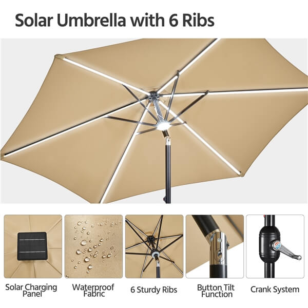 lighted cantilever umbrella with weighted base