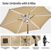 lighted cantilever umbrella with weighted base