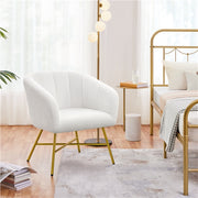 fabric and wood armchair