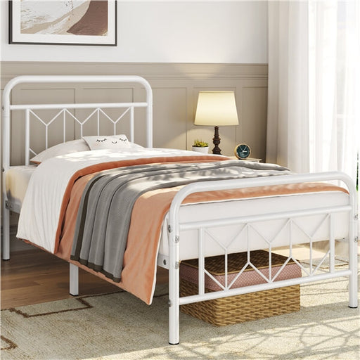 twin size bed frame metal