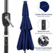 outdoor umbrella solar lights