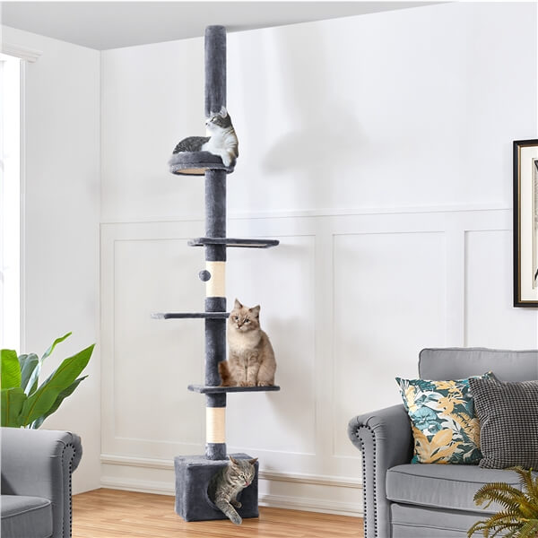 Yaheetech Floor to Ceiling Cat Tower for Large Cats