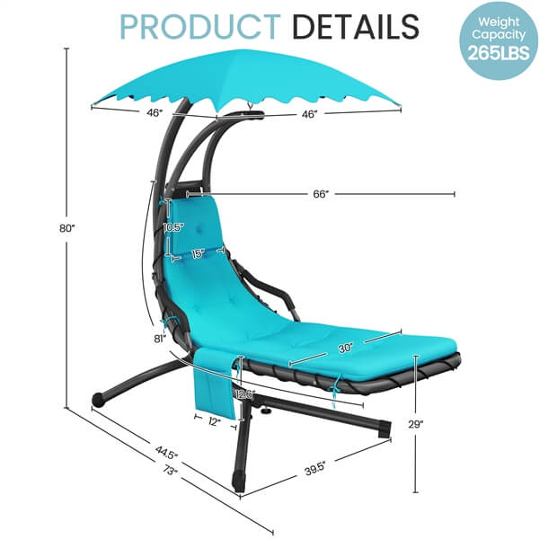 outdoor hanging chaise lounge chair