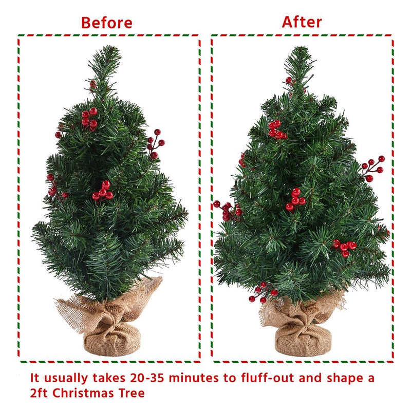 Yaheetech 3ft Tabletop LED Light Mini Christmas Tree
