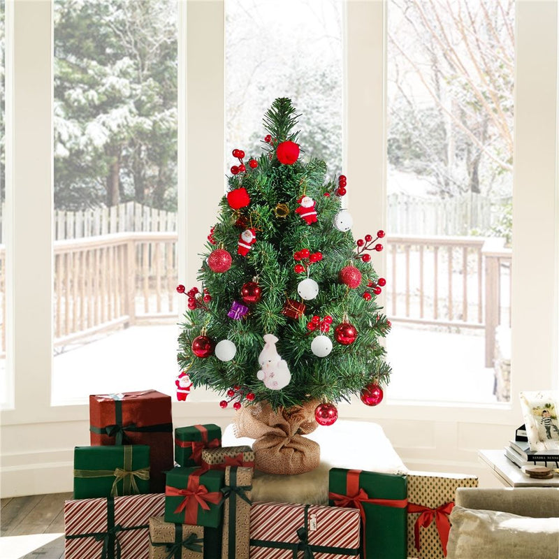 Yaheetech 3ft Tabletop LED Light Mini Christmas Tree