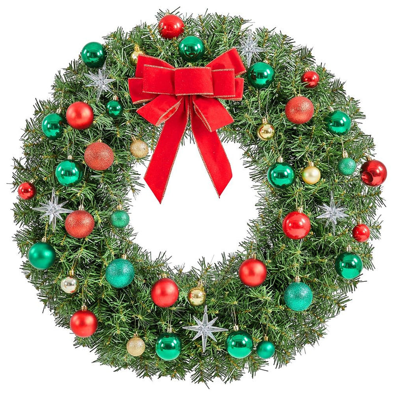 Yaheetech 30in Pre-lit Artificial Christmas Wreath