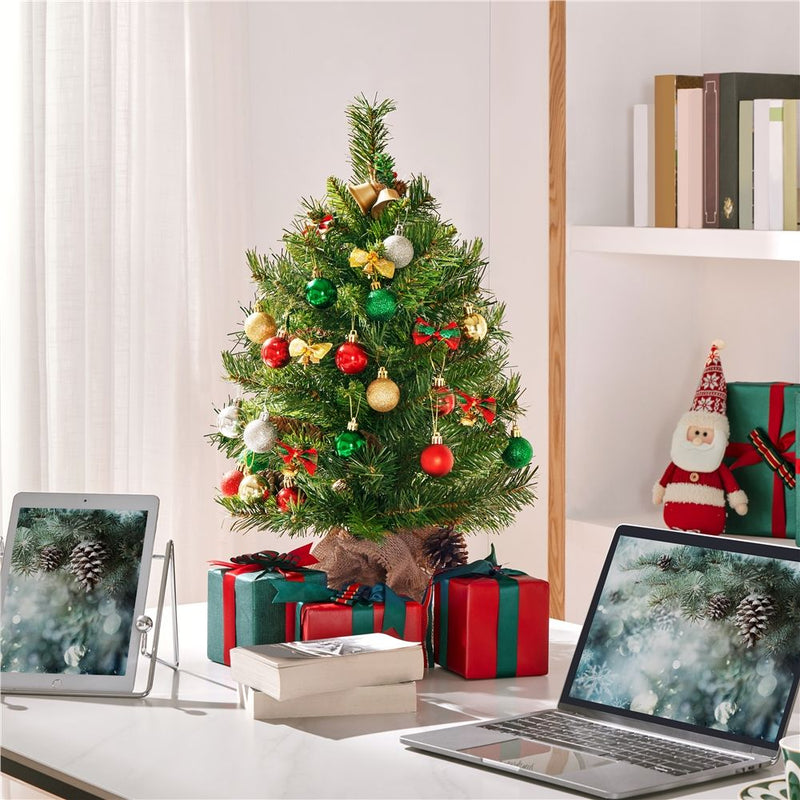 Yaheetech 2/3FT Pre-Lit Tabletop with LED Lights Mini Christmas Trees