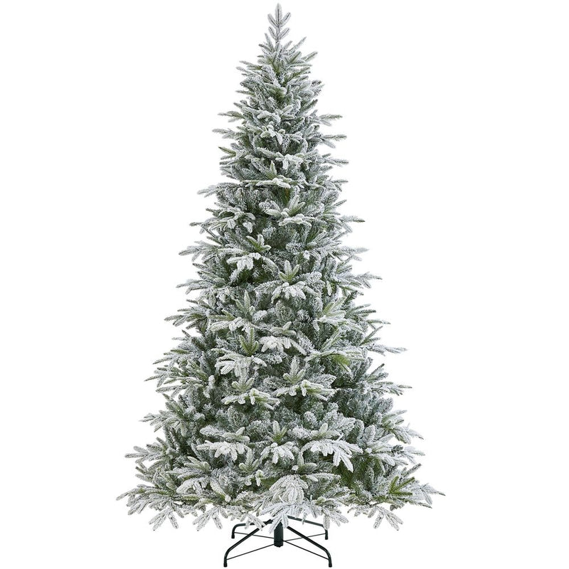 Yaheetech 6FT Pre-lit with LED Light Flocked Artificial Christmas Tree