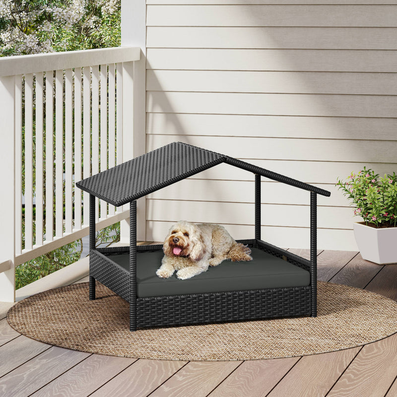 Yaheetech Outdoor Rattan Pet House