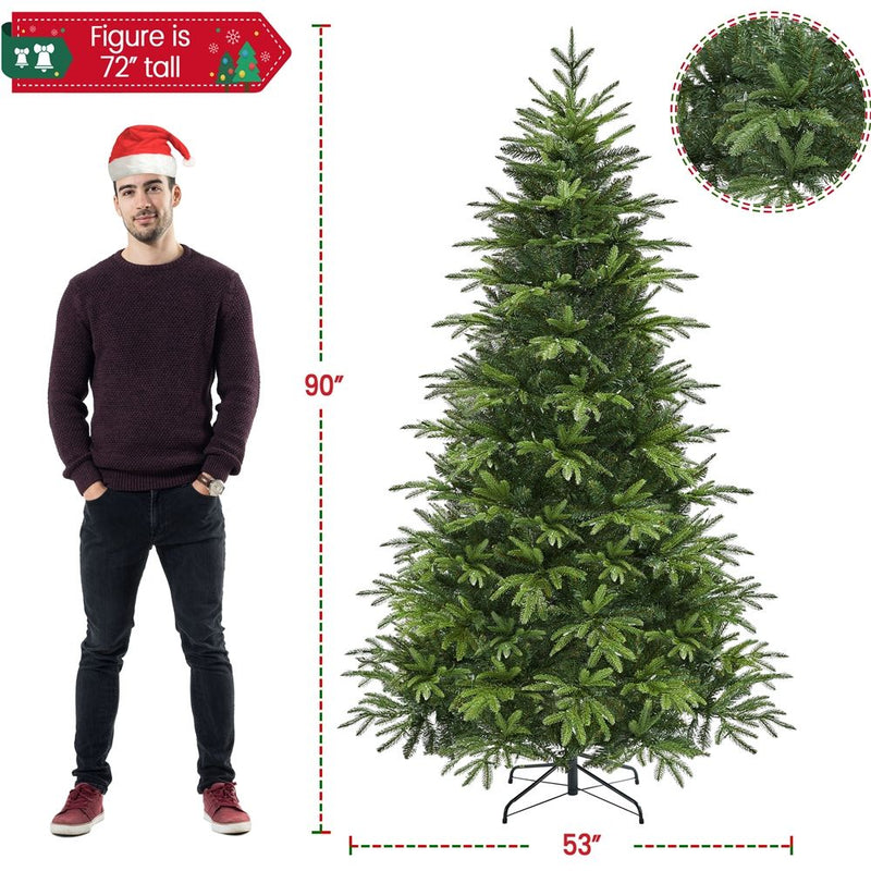 Yaheetech 6/7.5FT Pre-lit Artificial Christmas Tree