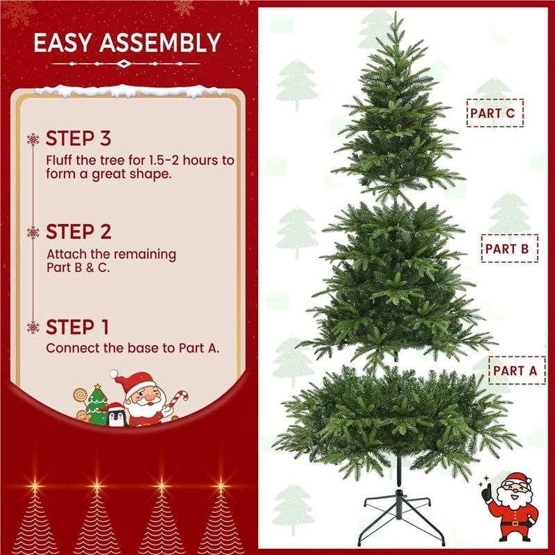 Yaheetech 6/7.5FT Pre-lit Artificial Christmas Tree