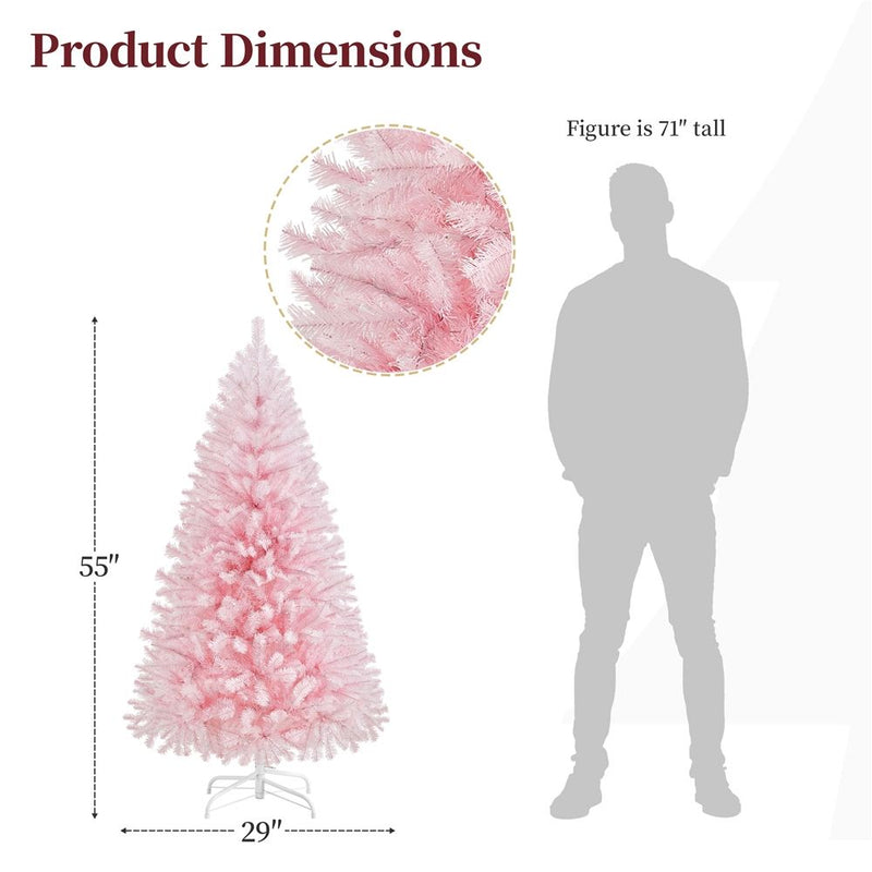 Yaheetech 4.5FT Pre-lit Artificial Christmas Tree
