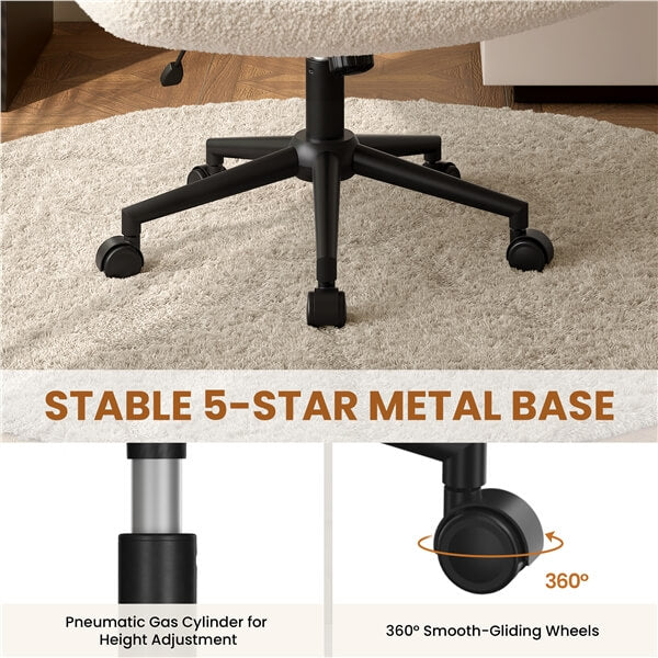 Yaheetech Wide Criss Cross Chair with Wheels