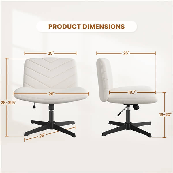 Yaheetech Wide Criss Cross Chair with No Wheels