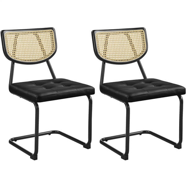 black rattan dining chairs