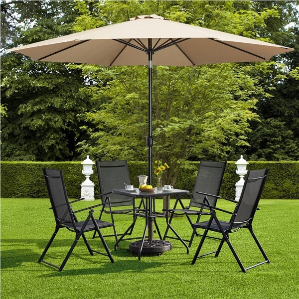 Yaheetech Patio Folding Dining Chairs Set of 2
