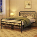 queen metal platform bed frame