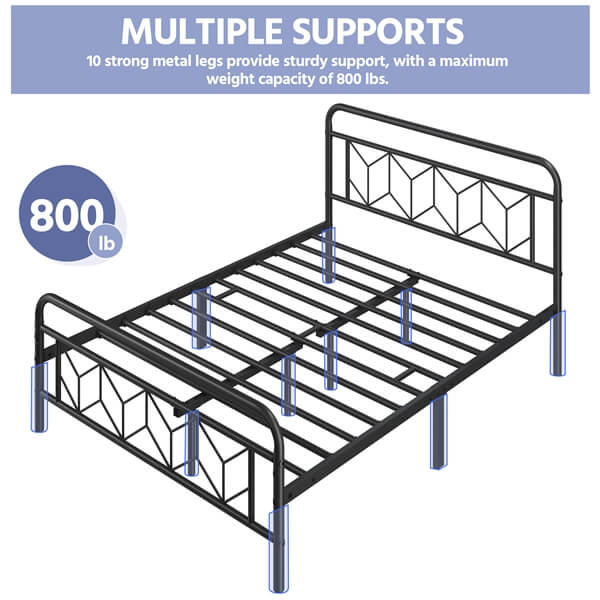 steel bed frame full