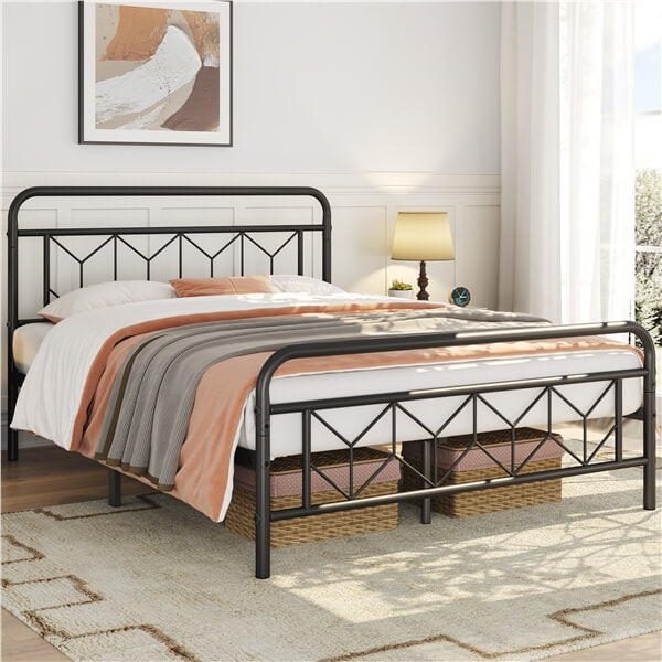 wood metal bed frame