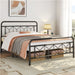 wood metal bed frame