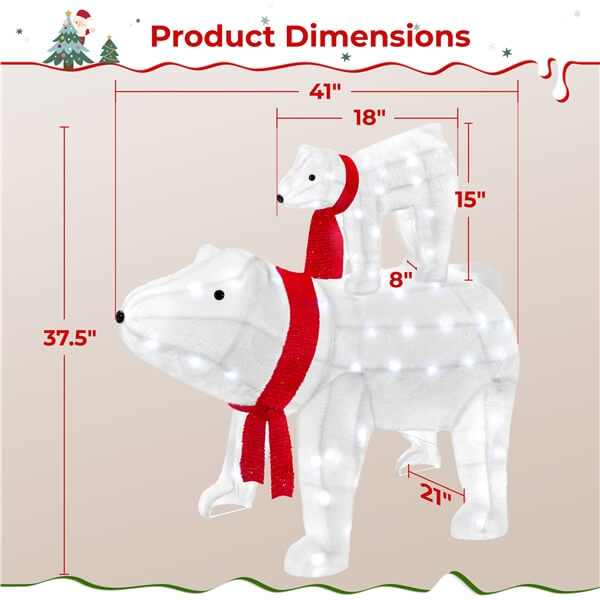 lighted polar bear