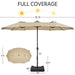 patio umbrella with solar lights