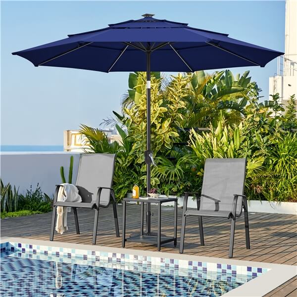 cantilever lighted umbrella