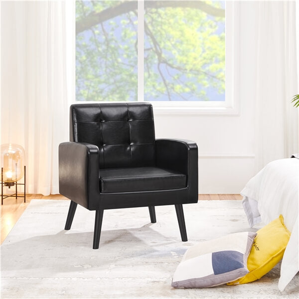 Yaheetech PU Leather Modern Upholstered Living Room Chair