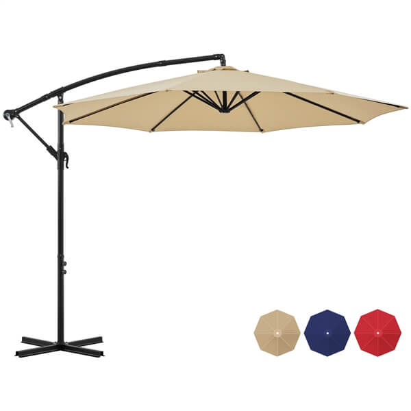 11 ft cantilever umbrella with solar lights