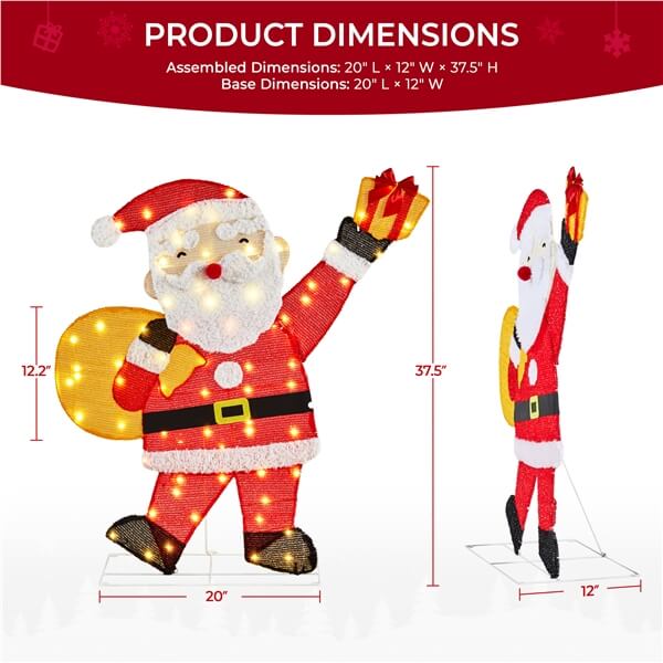 outdoor led santa claus