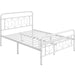 metal frame platform bed queen