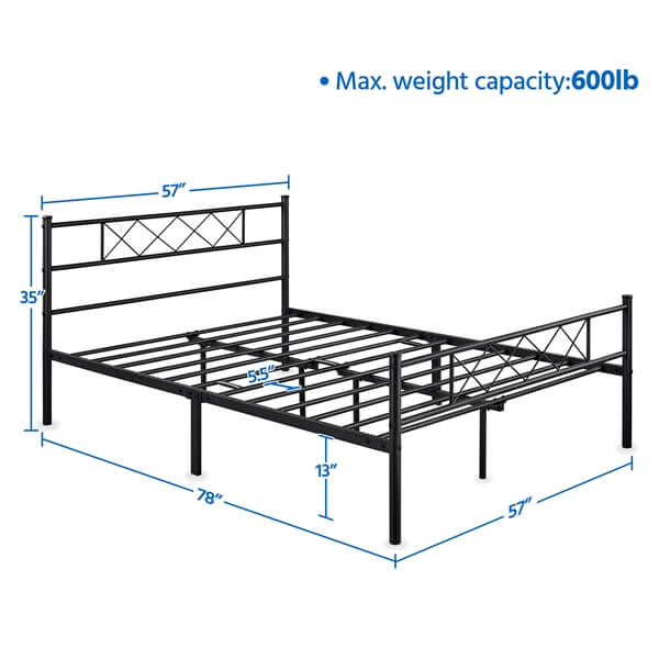 steel bed frame full