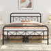 metal bed frame and headboard