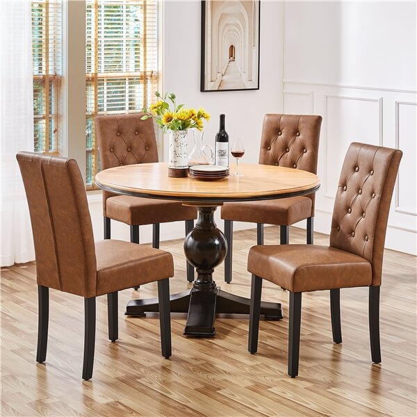 Yaheetech Modern Tufted Kitchen Chairs for Dining Room Living Room