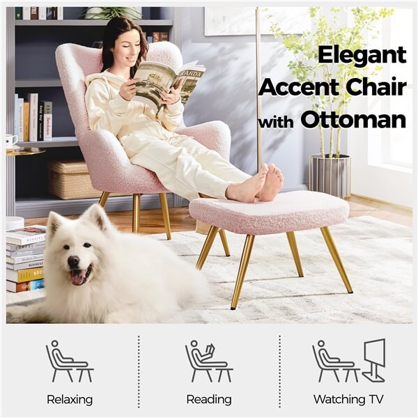 white mid century modern accent chair