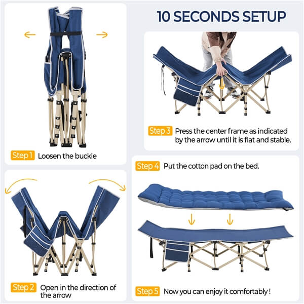 portable folding camping bed