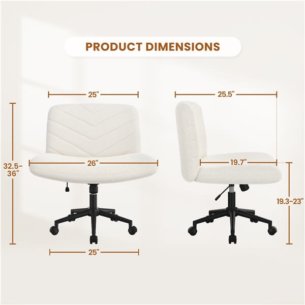 Yaheetech Wide Criss Cross Chair with Wheels