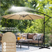 11 foot solar led cantilever umbrella