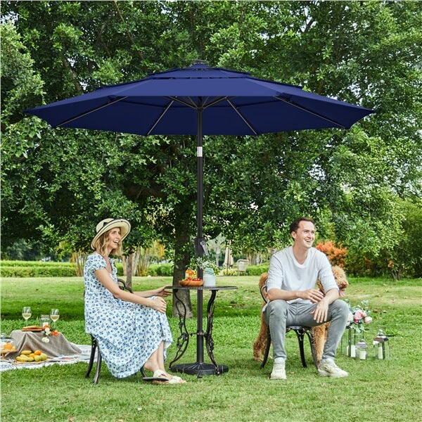 cantilever umbrella with solar lights