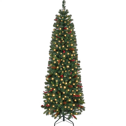 prelit christmas trees slim