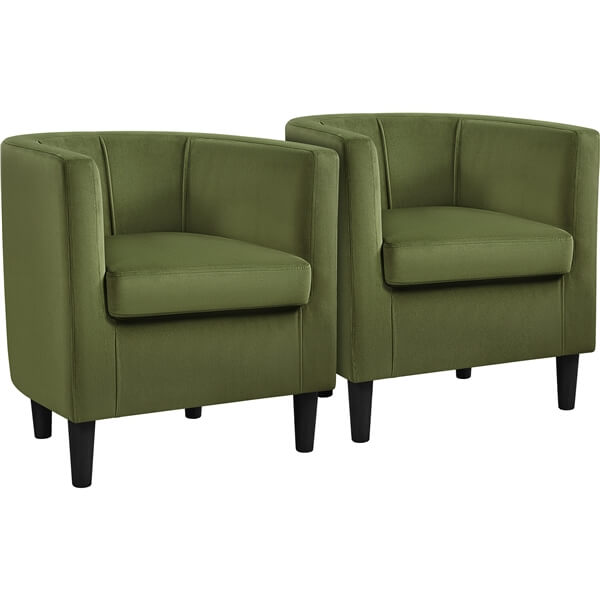 velvet accent chair green