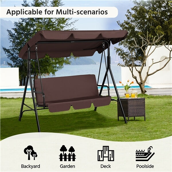 3 seat patio swing chair