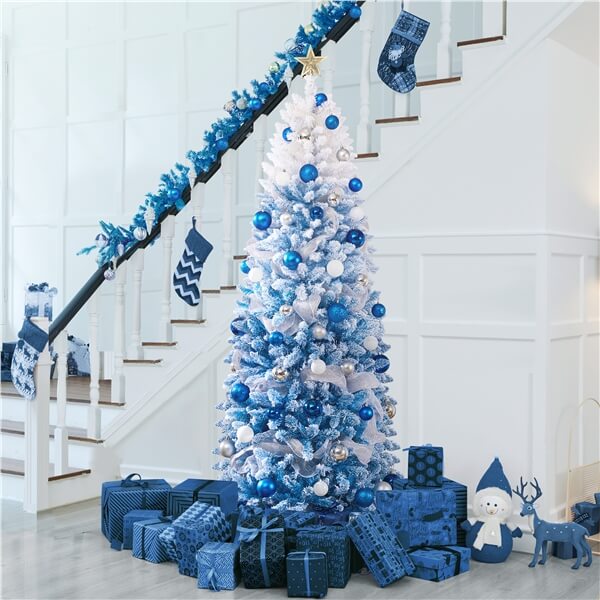 Yaheetech Pre-lit Pencil Artificial Christmas Tree Holiday